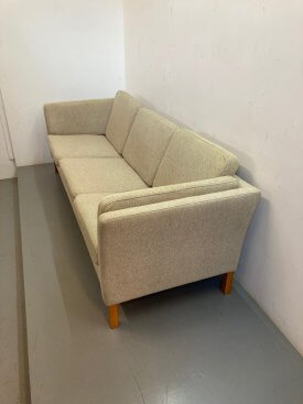 Danish Cream Wool 3 Seat Sofa