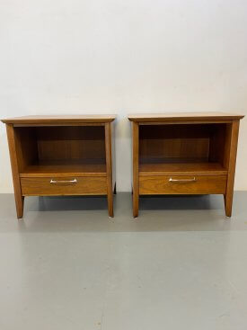 Drexel Walnut Bedside Cabinets