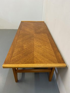 British Teak Coffee Table With Magazine Rack