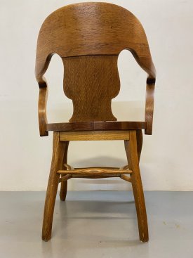 1920’s Solid Oak Bankers Chair