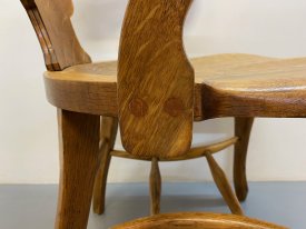 1920’s Solid Oak Bankers Chair