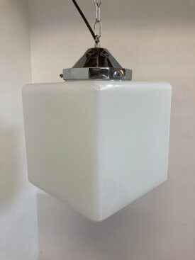 Large 1930’s French Opaline Cube