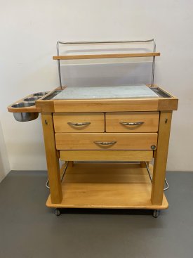 Kitchen Prep Cart by Legnoart, Italy