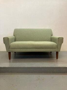 Danish Green Wool Sofa
